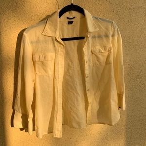 yellow theory button up
